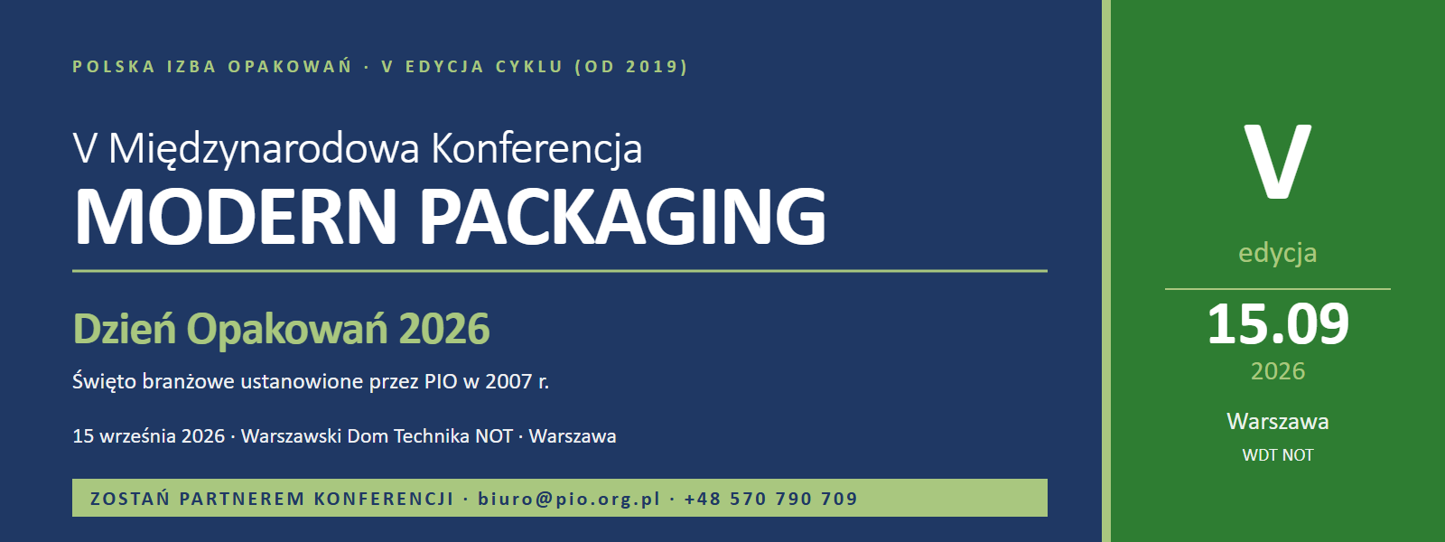 V Konferencja Modern Packaging - Dzien Opakowan 2026